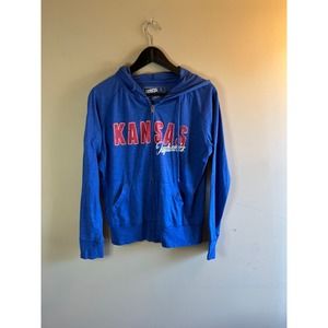 Kansas Jayhawks‎ Lightweight Full Zip Hoodie - Womens Large